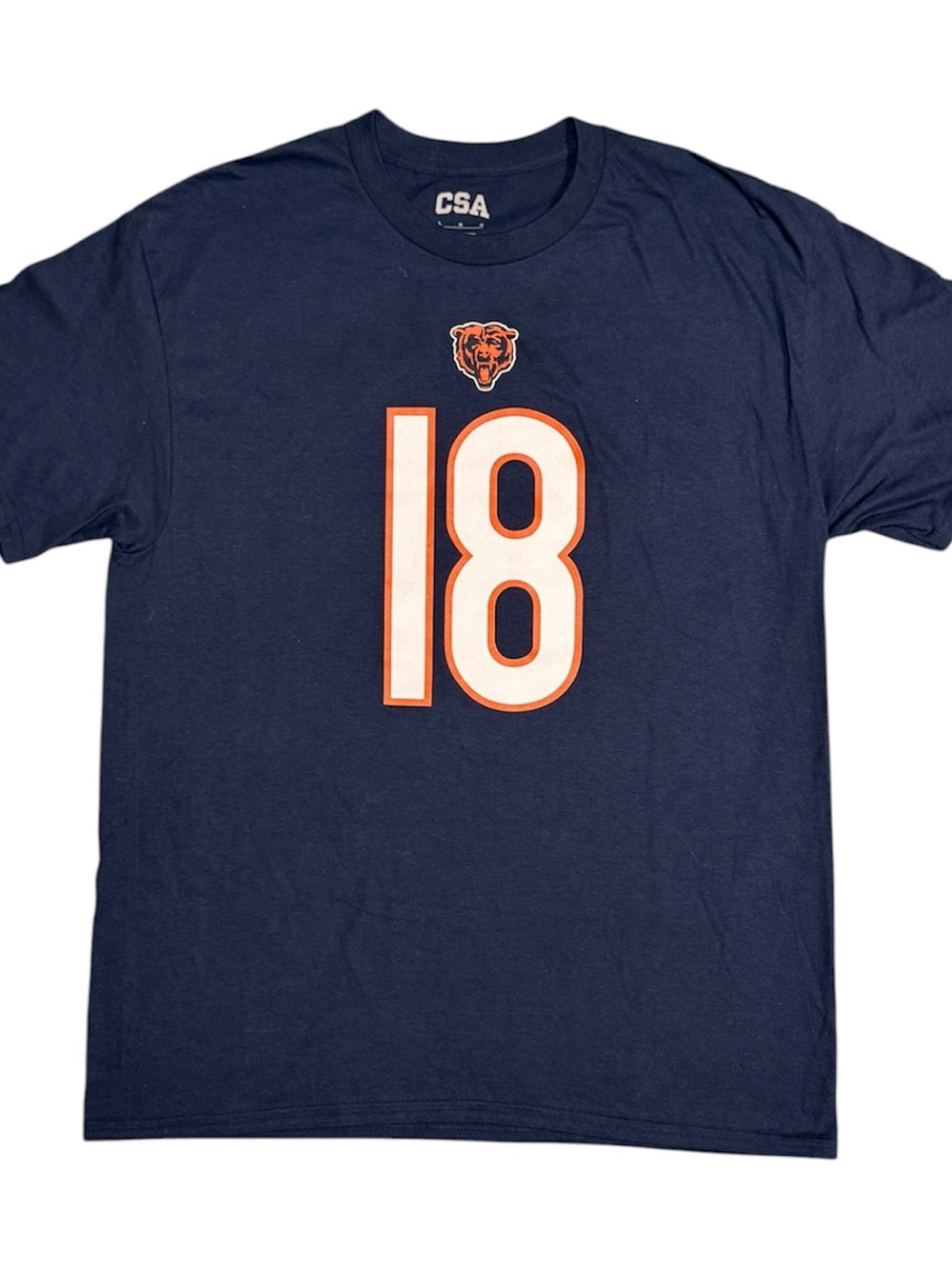 Caleb Williams Chicago Bears #18 Jersey T-Shirt in Navy Blue - Large